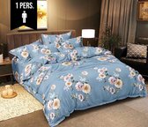 Ensemble de draps en micropercale - 2 personnes - Drap supérieur et drap inférieur - 4 pièces - FlowerPower