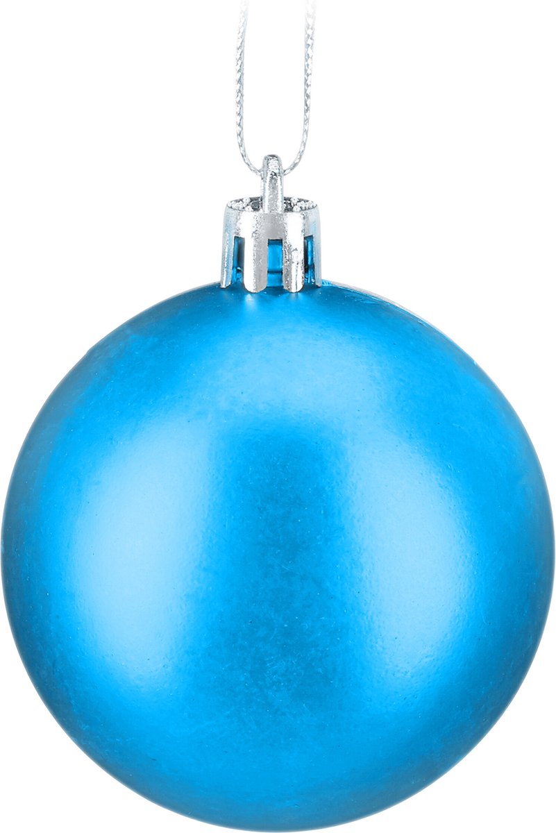 kerstballen - set van 150 - mat - glanzend - glitters - plastic - ∅ 3, 4, 6 cm - petrol – foto 5