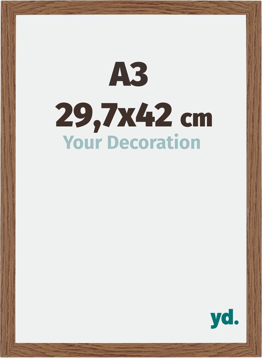 Your Decoration - Fotolijst A3 29,7x42 cm - MDF - Eiken Rustiek - Mura
