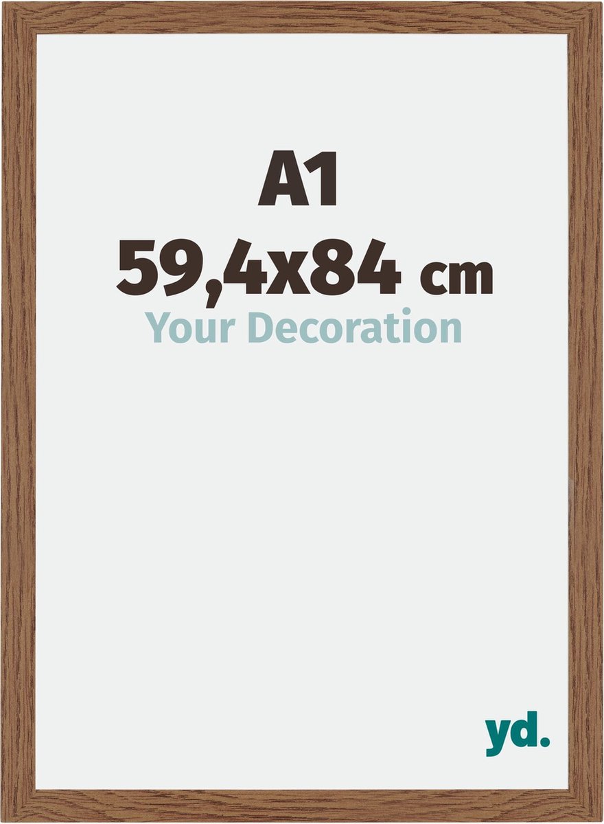 Your Decoration - Fotolijst A1 59,4x84 cm - MDF - Eiken Rustiek - Mura