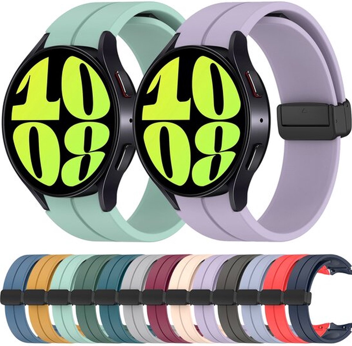 Horlogebandje voor Samsung Galaxy Watch 6 / 6 Classic / 5 40 MM & 44 MM / 5 Pro / Watch 4 & Watch 4 Classic / Watch 3 41MM – Siliconen – Groen Comfortabel & Waterbestendig