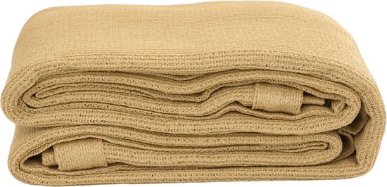 vidaXL - Tenttapijt - 300x500 - cm - HDPE - zandkleurig van Merkloos — afbeelding 4