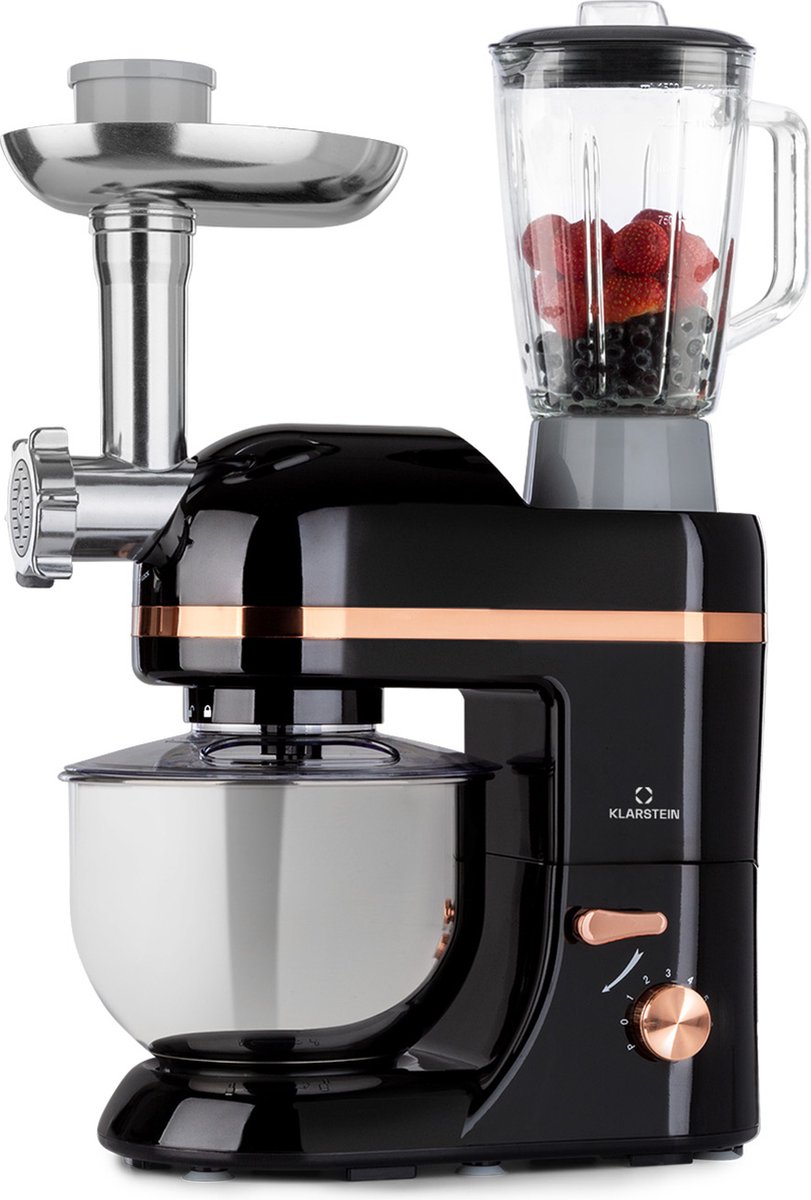 Lucia Elegance keukenmachine mixer vleesmolen 2000W zonder BPA