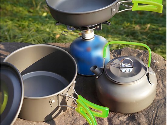 Camping pannenset kemping waterkoker koekenpan 18 st in 1 van Camp — afbeelding 5