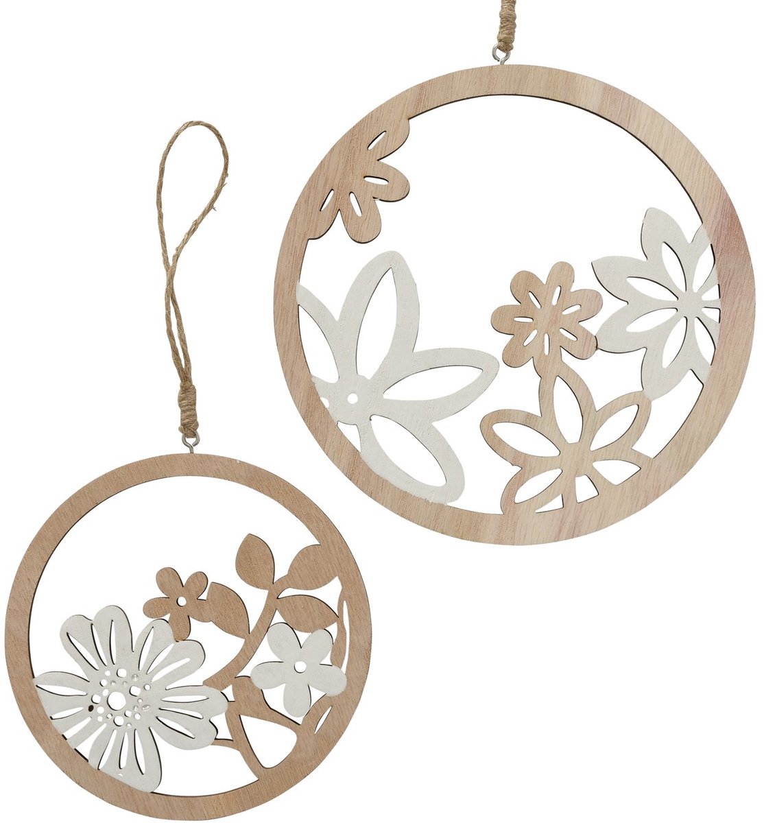 Houten hangerset Maryana 2-delig rond