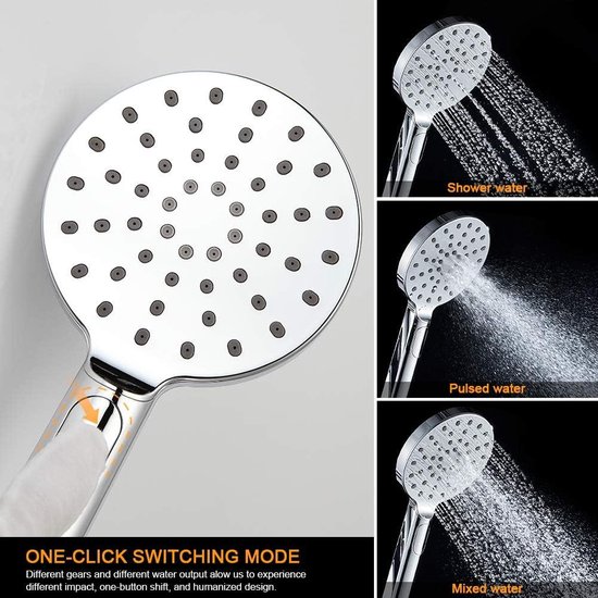 Radius Douchestang voor Regendoucheset Opbouw | Chroom | Verstelbare handdouchehouder 22.107.300