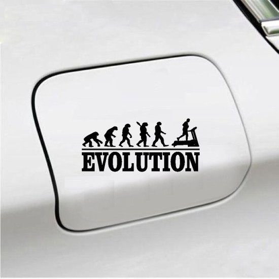 Autocollant pour pare-chocs - Evolution Course à pied - 20x9,3 - Zwart