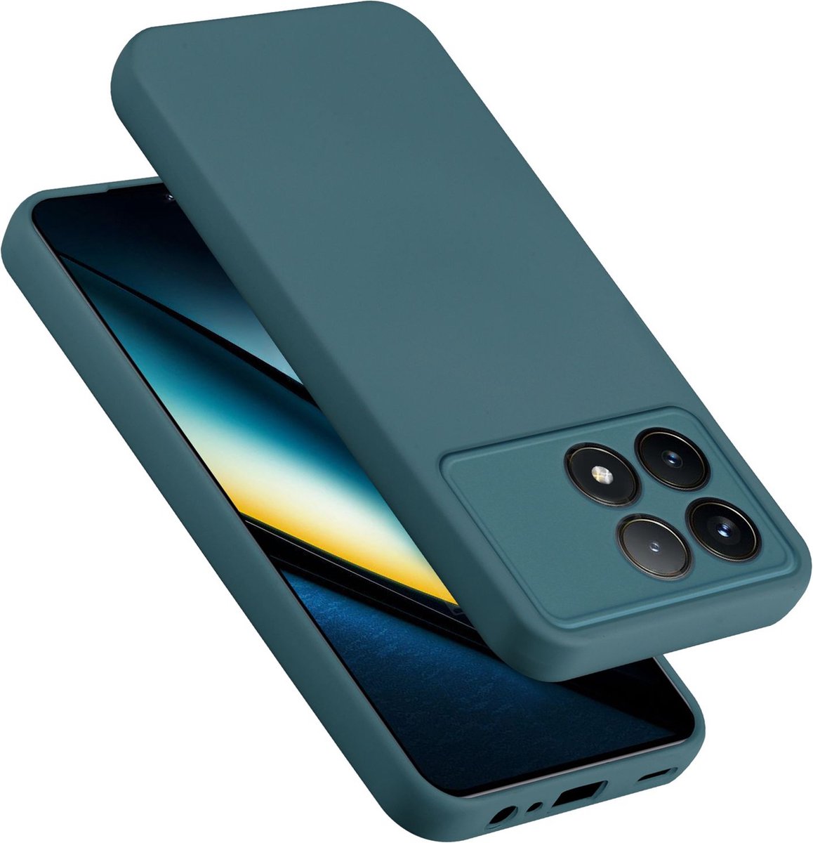 Cadorabo Hoesje geschikt voor Xiaomi Poco F6 Pro in LIQUID GROEN - Beschermhoes gemaakt van flexibel TPU silicone Case Cover