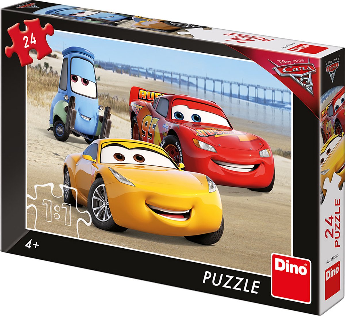 Dino puzzel Cars 3 Het strand 24pcs
