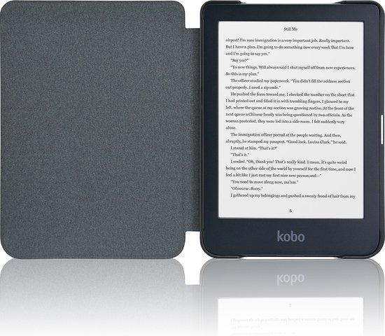 Goodline® - Hoesje geschikt voor de Kobo Clara HD (6") N249 - Hard Cover Hoes / Slimfit Sleepcover - Zwart van Goodline — afbeelding 5