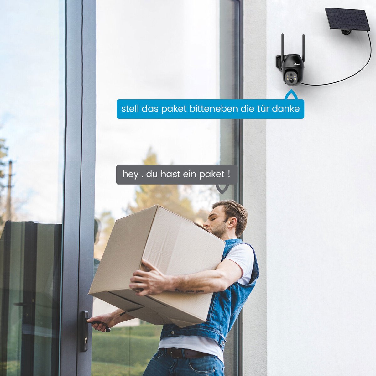 ieGeek 4G LTE Beveiligingscamera Buiten 2K, PTZ LTE Bewakingscamera Buiten Draadloos Zonder WIFI, CCTV IP Security Camera Outdoor met Sim-Kaart, met Zonnepaneel, 355°/90° Draaien, Humanoïde Bewegingsdetectie Tracking – foto 2