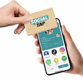 MikaMax Digitaal Visitekaartje – NFC Card – Social Tap – Contactloos Netwerken – Bamboe Pasje