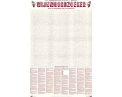 Stratier XL Spelposter - 100 Wijntermen Woordzoeker – wijn – weetjes - spel