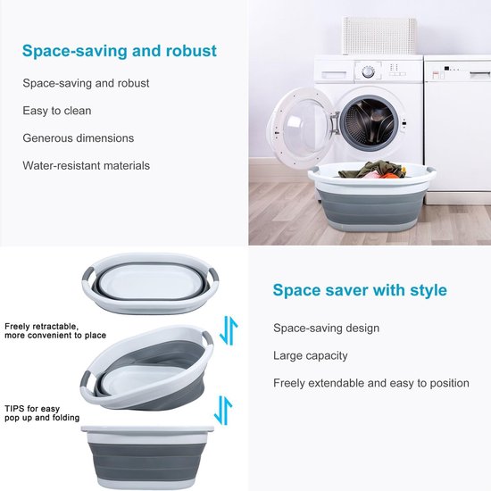 Opvouwbare Wasmand Bamboe - Compact en Handig voor je Wasgoed - Koning