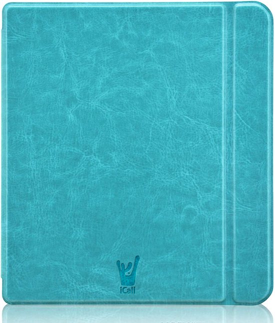 Hoesje geschikt voor Kindle Oasis Gen 10 - Book Case Premium Sleep Cover Leer Hoes met Auto/Wake Functie - Blauw van Hoesje  — afbeelding 4