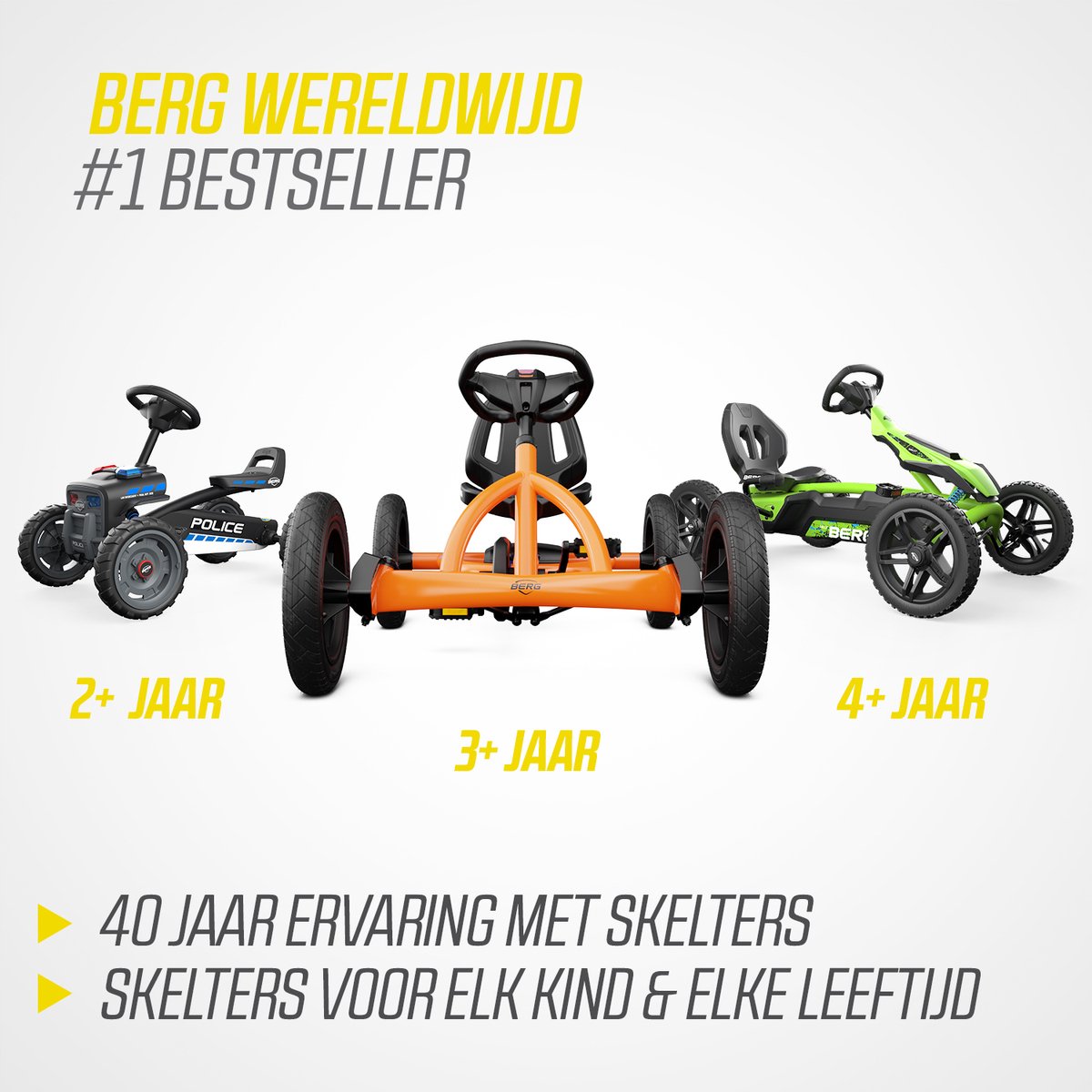 BERG Buddy Cross Yellow Skelter - 3+ Jaar - All Terrain Luchtbanden - Verstelbare Stoel - inclusief Soundbox - Vrijloopautomaat - Zwart/Geel — afbeelding 10