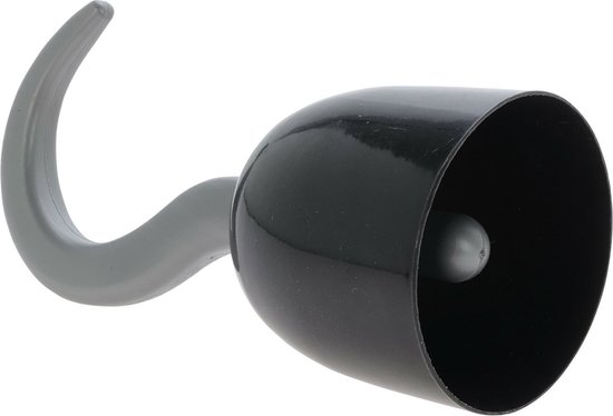 Piratenhaak verkleed accesoires - piraten speelgoed - kunststof - 19 cm - kapitein haak voor aan arm/hand - kind/volwassenen
