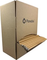 Pomebio Papieren Rietjes - Kraft - 8x195 mm - Dispenserbox à 500 stuks