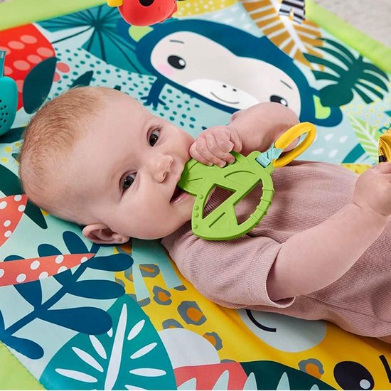 Baby Speelkleed Met Boog - Babyspeelgoed 0 Jaar - Kinderspeelgoed 1 Jaar - Speelmat - Babygym - Groen van LUDI — afbeelding 4