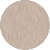 Nappe ronde Raved - Aspect lin 140 cm ø - Beige - PVC - Lavable
