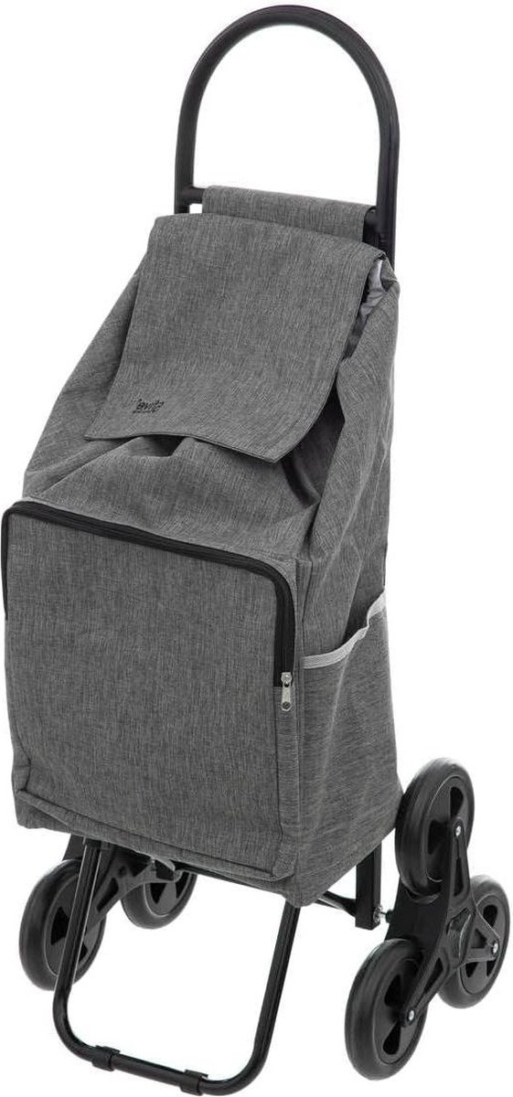 Boodschappentrolley met 6 wielen van metaal - Nomadisch - H 99 cm Folding Shopping Trolley