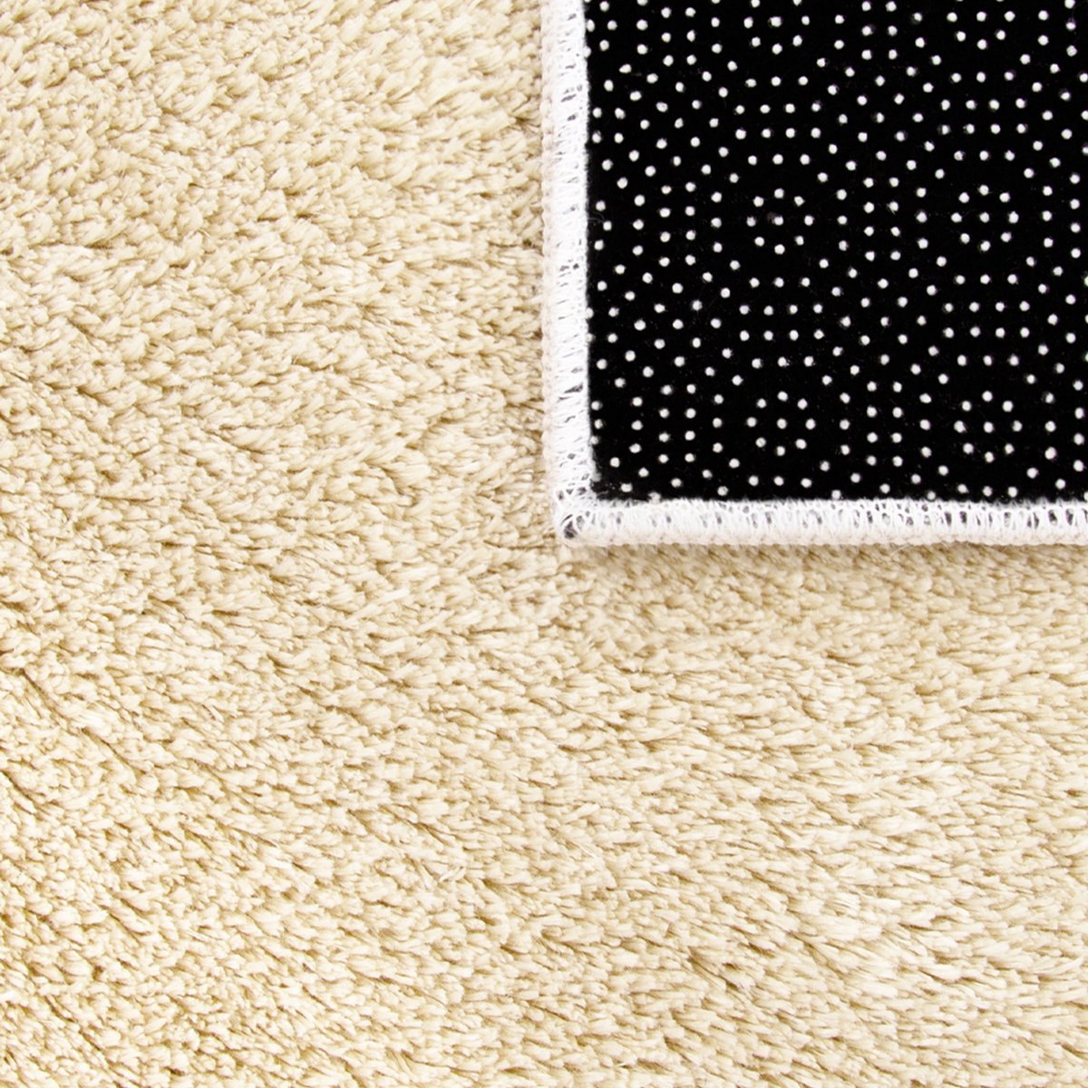 Paco Home Tapijt Hoogpolig Vloerkleed Woonkamer Vacht Imitatiebont Shaggy Wollig Eenkleurig, Maat: 160 cm rondje, Kleur:Beige