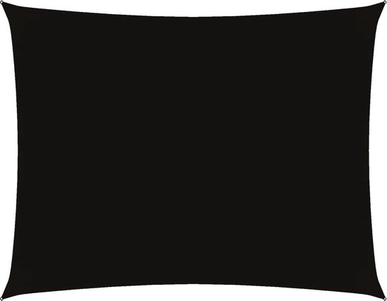 Zwart rechthoekig schaduwdoek.