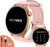 Bol.com Nexvex® Ultra 2X Smartwatch voor Dames - Sporthorloge met Belfunctie - Meditatie - Bloeddrukmeter - Stappenteller - Spor... aanbieding
