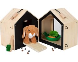 Konijnenspeelgoed met ren en uitgebreide accessoires - rollenspel voor kinderen vanaf 3 jaar 12399