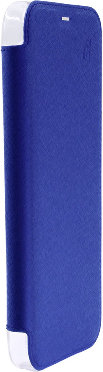 BeetleCase, Foliohoes Geschikt voor Apple iPhone 12/ Geschikt voor Apple iPhone 12 Pro Premium lederen folio met kristallen achterkant, Blauw