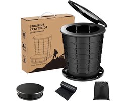 Opvouwbaar en inklapbaar campingtoilet voor outdoor activiteiten - draagbaar en multifunctioneel