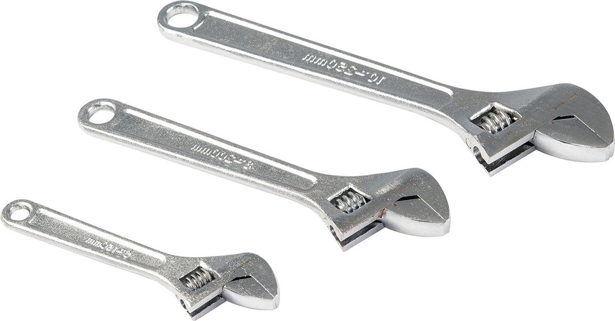 3-delige set verstelbare moersleutels - 150 200 250 mm - WR03