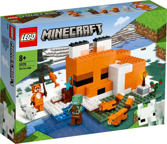LEGO Minecraft 21178 Le Refuge du Renard, Jouet de Construction