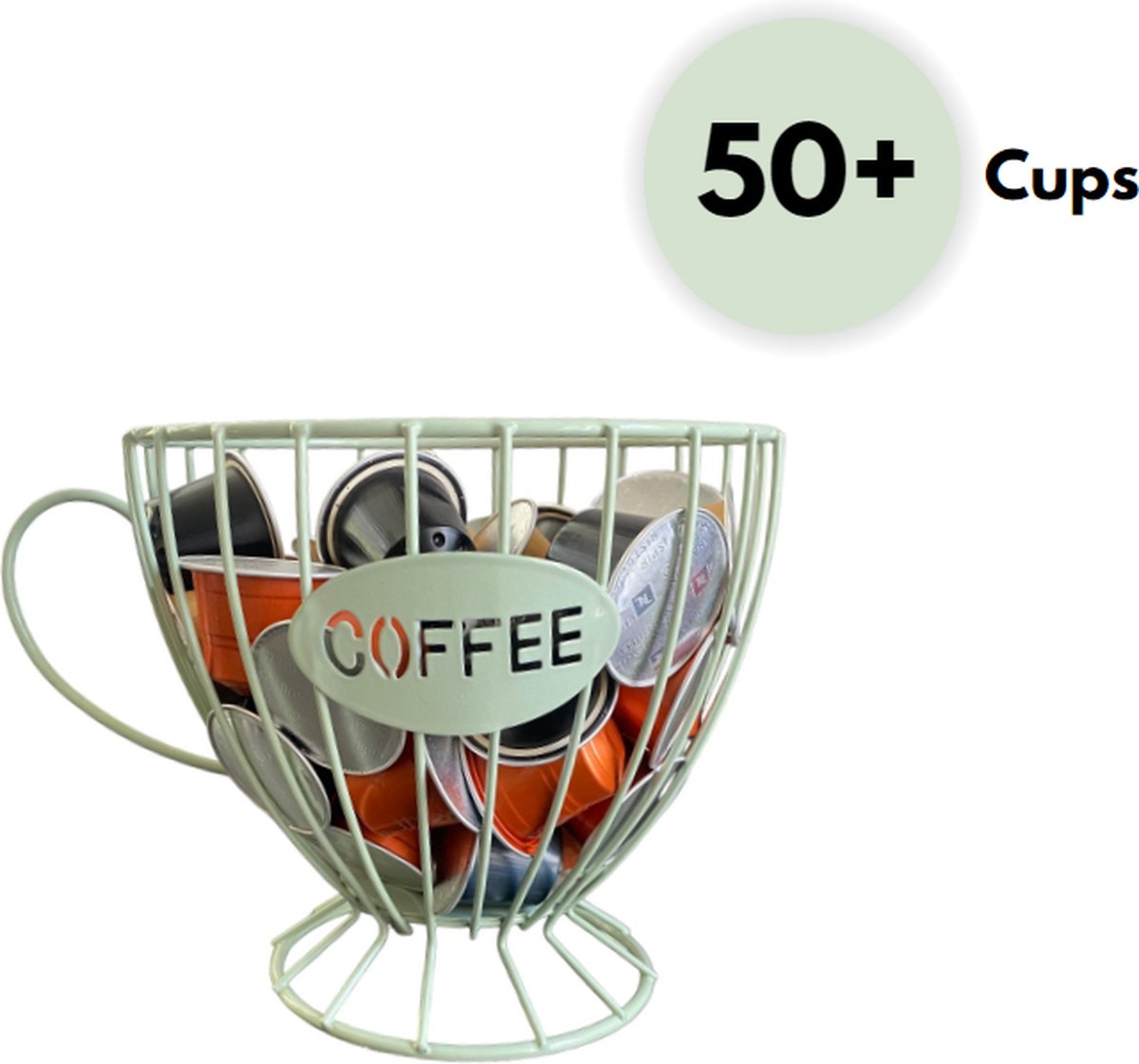 Koffiecups houder Capsulehouder nespresso Capsulehouder dolce gusto ijzer Lichtgroen
