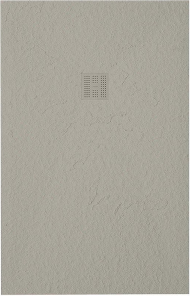 ZEZA Grade douchevloer - 120x90cm - antislip - antibacterieel - mineraalmarmer - rechthoek - mat new pearl (beige)