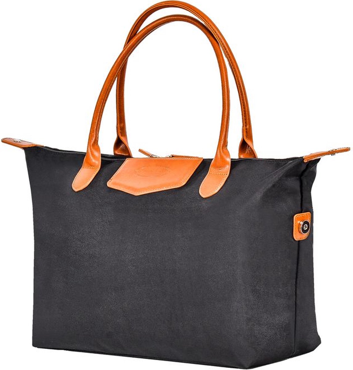 Snowball - praktische shopper - handbagage - zwart - medium size