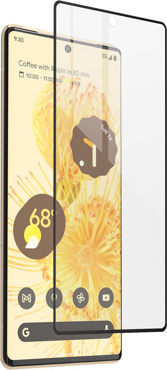 iMak, Tempered Glass Screenprotector Geschikt voor Google Pixel 6 Pro, Zwart