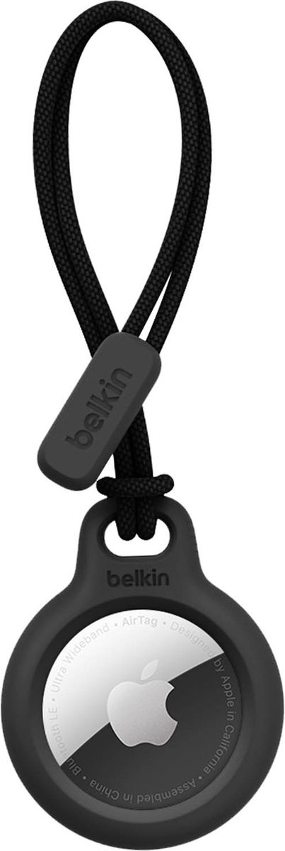 Belkin Beschermende tracker houder met bandje - voor Apple AirTag - Zwart - 1 stuk