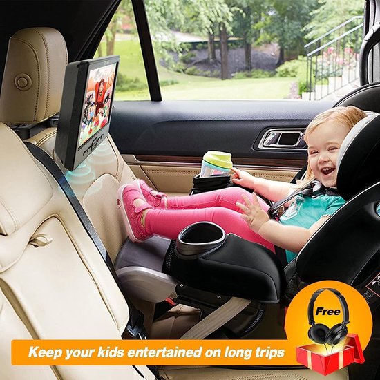 10.5 inch Hoofdsteun DVD Speler voor Auto met Koptelefoons en HDMI Ingang — afbeelding 4