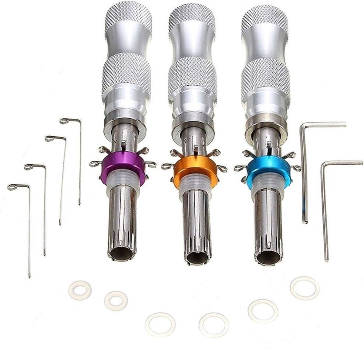 Lockpick set Tubular Lock Pick Set 7 Pins Verstelbaar Tubular Lock Pick Gereedschap 7.00MM 7.5MM 7.8MM Lockpick set — cadeau in Cadeau-ideeën - foto 3