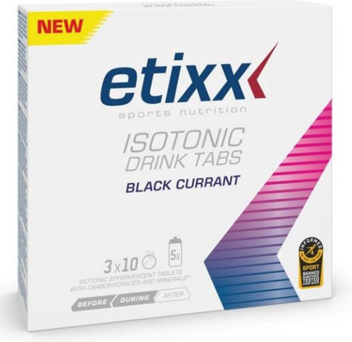 Goedkoopste Etixx Isotonic Drink Tabs - Sports Nutrition - Sportdrank - 6X10 tabletten - Zwarte Bes - Handige Bruistablet - Extra Natrium (643mg/liter) - Gemakkelijk mee te nemen onderweg