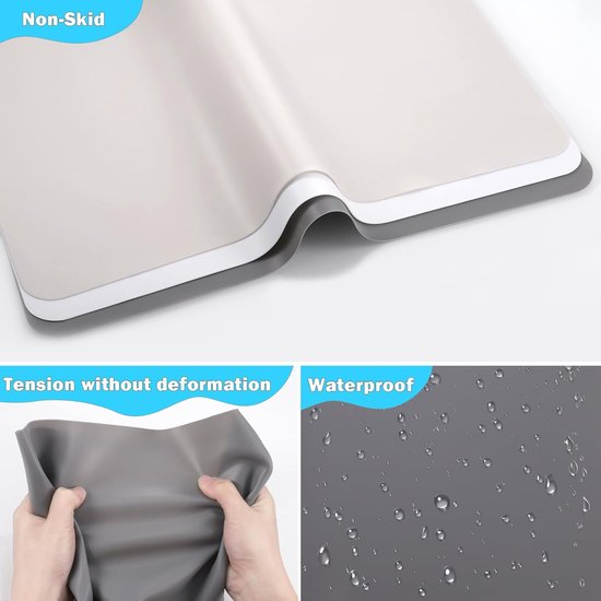 2 stuks knutselonderlegger voor kinderen, 40 x 30 cm, siliconen mat, schilder- en schoolonderlegger