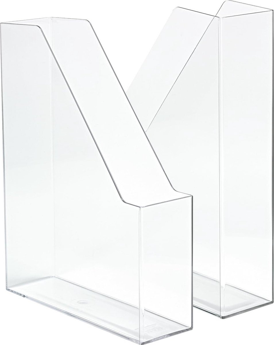 Staande tijdschriftenhouder - Moderne tijdschriftencassette voor A4/C4 - Transparant-glashelder