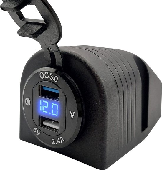 Proride 12v Usb C Autolader 2 Poorten Inbouw - 30w - Qc4.0 - Usb Stopcontact Voor Auto, Boot