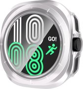 Stravo Screen Protector Case voor Samsung Galaxy Watch Ultra / Ultra 2025 – Full Cover Hard Case / Beschermend Hoesje met Gehard Glas – Zilver