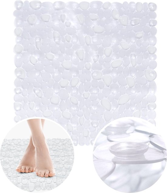 Antislip Douchemat Transparante 51x51 cm - Badmat - Badkamermat - Mat voor Bad & Douche