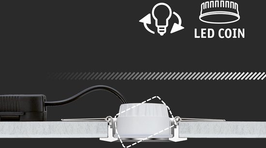 Draai & kantelbare led spot 230 volt dimbaar 7 watt 600 lumen wit 2700k
