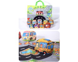 Spelgoed auto-Speelgoed auto10set-9 auto's &speelkleed-Montessori Speelgoed-Baby speelgoed - Sensorisch speelgoed - Speelgoed 1 Jaar - Speelgoed 2 Jaar