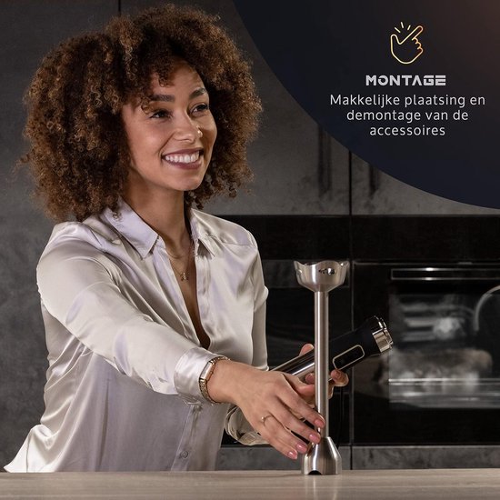 Staafmixer set - 21 snelheden en turbo - Extra krachtig 1200w - Vershoudbakje - ForceBlend F1 — afbeelding 2