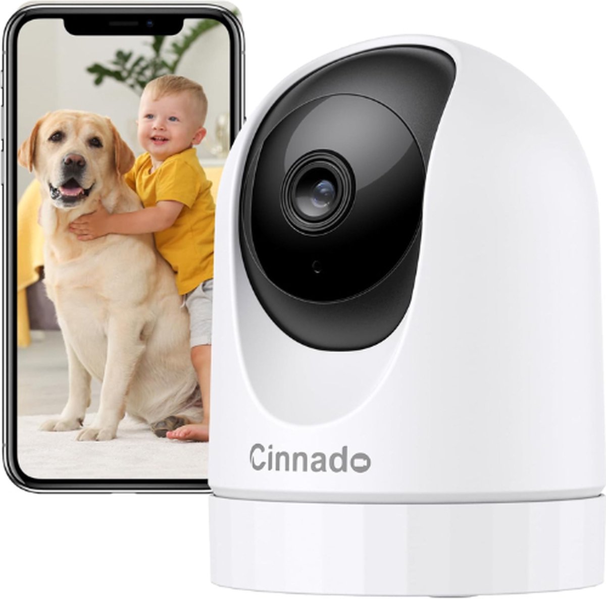 Cinnado® Hondencamera Deluxe - Hondencamera Met App - Indoor Camera - Huisdiercamera - Petcam - Pet Camera - Huisdier Camera - Geschikt Voor Honden / Katten / Huisdieren
